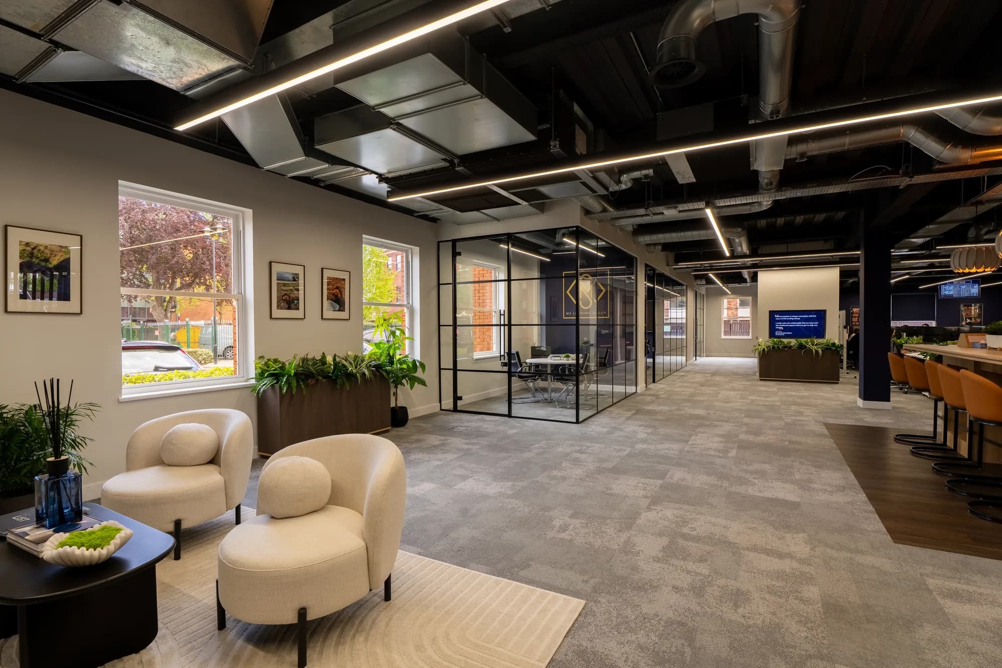 Reception and client lounge at MS Lending Group